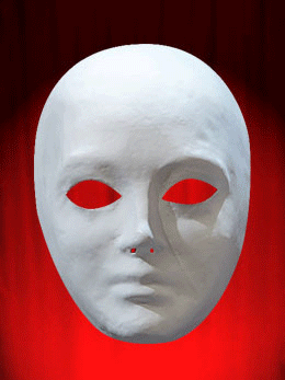NEUTRAL COMPLETE FACE MASK in WHITE PAPER MACHE K