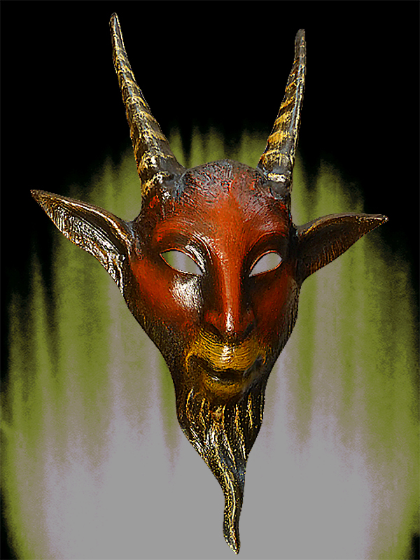 SATYR or BILLY GOAT MASK - PAPER MACHE