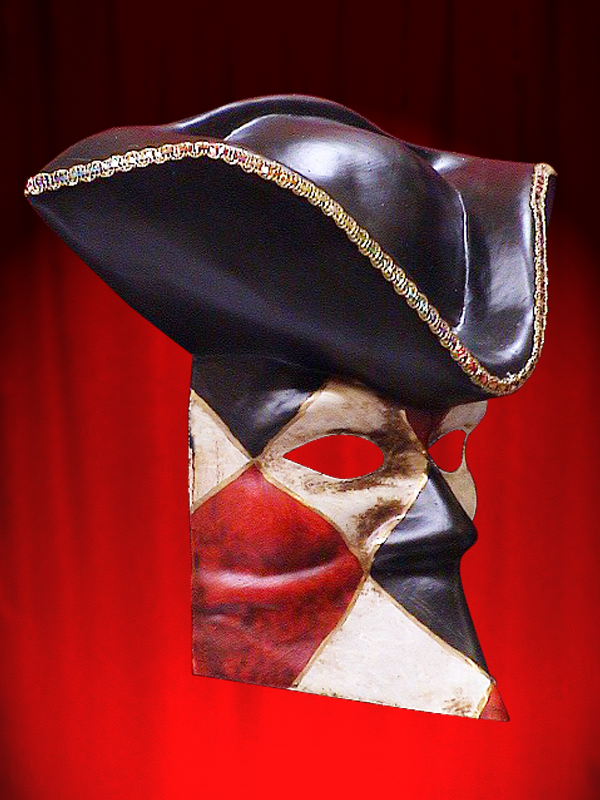 MASKEN VENEDIG CASANOVA RAUTEN MIT TRICORNE