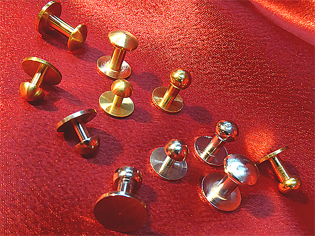 STUDS - BUTTONS REMOVABLE BRASS AND NICKEL-PLATED FOR SHIRT COLLARS and CUFFS