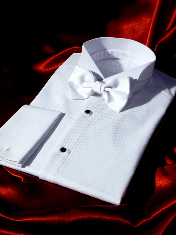 WEDDING SHIRT 1900 with COTTON PIQUE BIB (