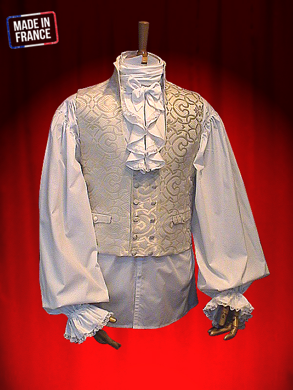 FRILLED MAN SHIRT TO BUTTONING AND LACE