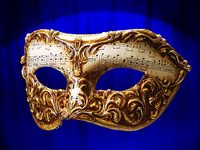 MASQUES DE VENISE LOUP DECORE MUSIQUE ANDI