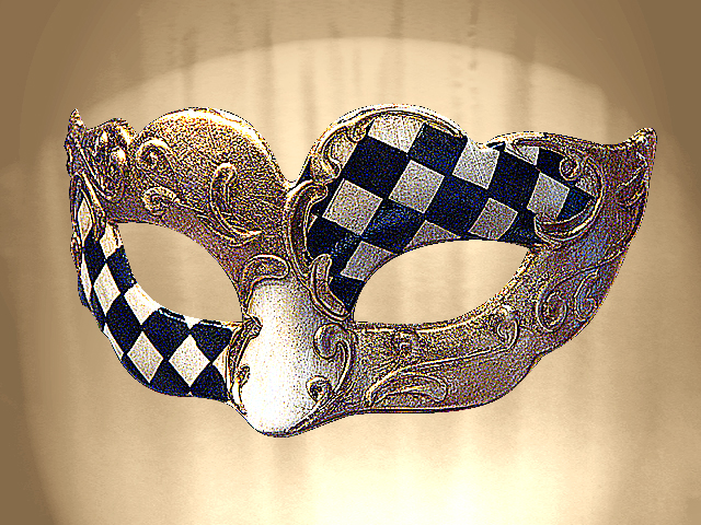 VENETIAN COLOMBINA MASK DECORATED, FOR SMALL FACES OR CHILDREN