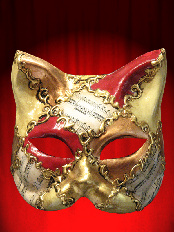 MASQUE CHAT MUSIQUE ROUGE