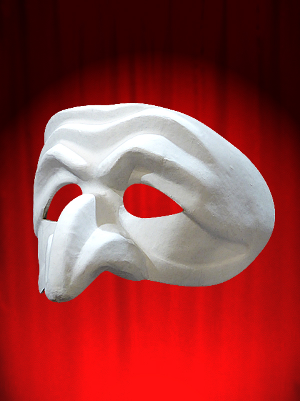 MASQUE COMMEDIA DELL ARTE PULCINELLA 4 BLANC