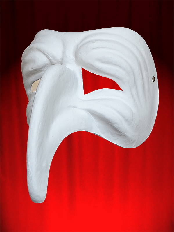 Masques BLANC  PEINDRE THEATRE Commedia dell ARTE en Papier Mach le 
