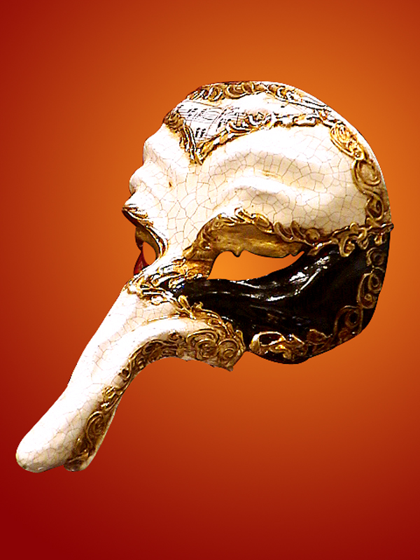 MASQUE COMMEDIA DEL ARTE LONG NEZ ZANNI DECORE