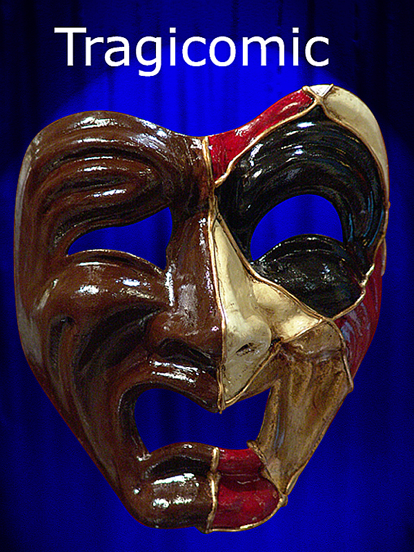 MASQUE COMMEDIA TRAGI-COMIQUE PAPIER MACHE