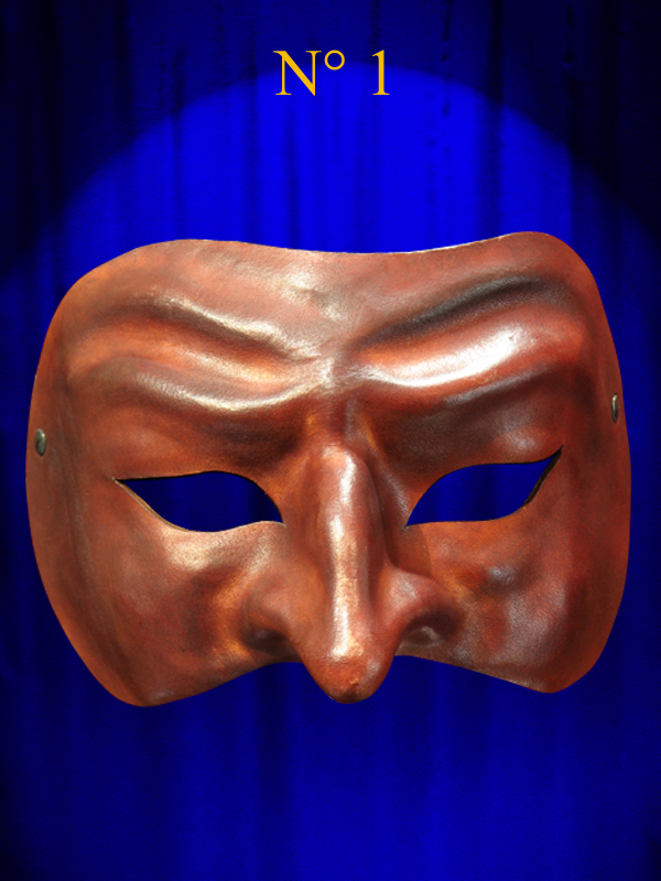 MASQUE CUIR COMMEDIA DE VENISE PULCINELLA ou POLICHINELLE