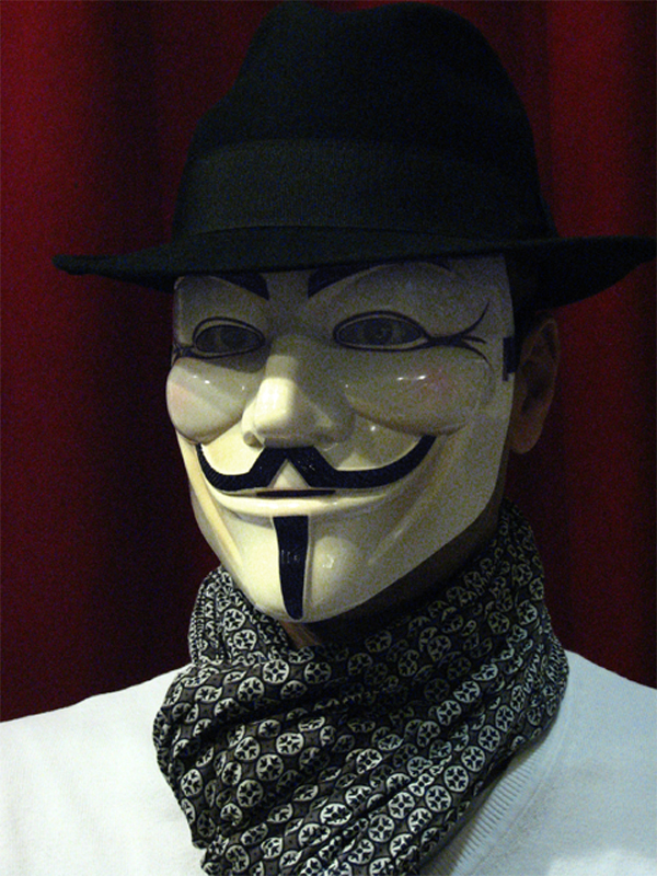 GUY FAWKES MASKIERE V WIE VENDETTA - MASKE ZORRO - ANONYMOUS-