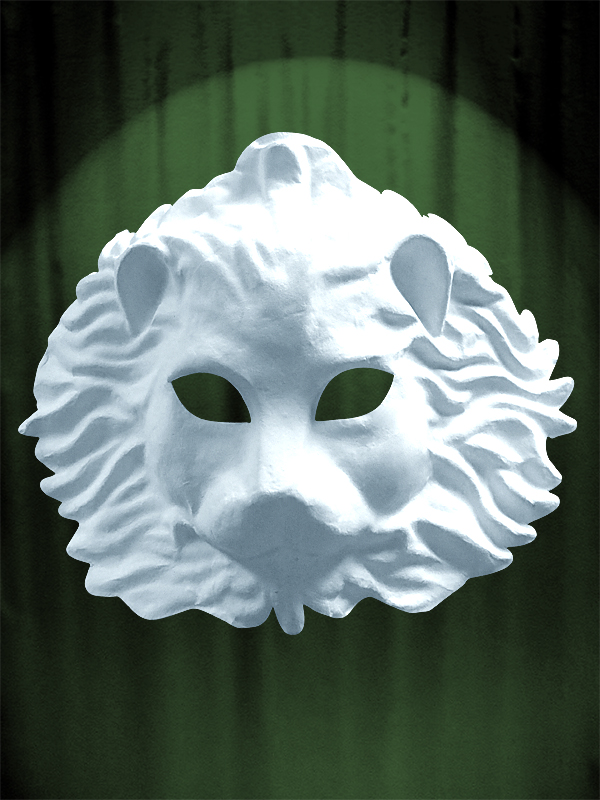 Base brute BLANCHE A peindre d'un masque de LION