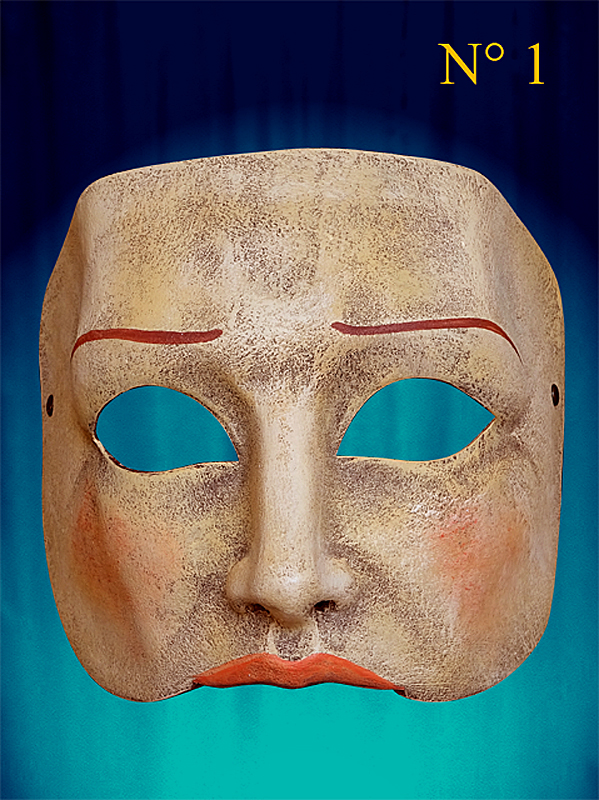 Masque Venise Visage homme en papier maché