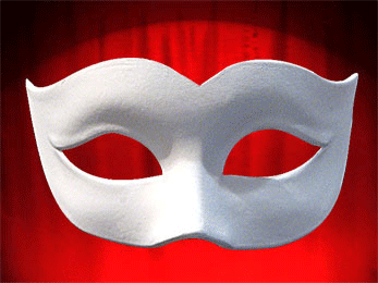 WHITE PLAIN COLOMBINA MASK VENICE