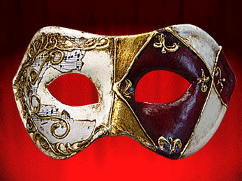 MASCHERA COLOMBINA MUSICA E TAROCCHI