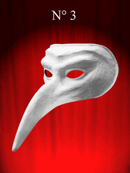 MASQUES VENISE PLASTIQUE BLANC SOUPLE