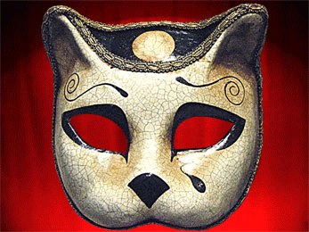 MASQUE CHAT de PIERROT COMEDIA PAPIER MACHE MASQUE CHAT de PIERROT COMEDIA PAPIER MACHE
