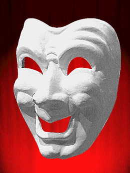 MASQUE COMMEDIA DEL ARTE BLANC TRAGEDIE ou COMEDIE
