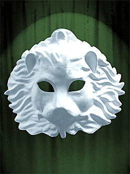 Base brute BLANCHE A peindre d'un masque de LION