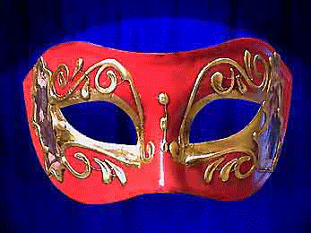 COLOMBINA MASK FROM VENICE WITH DECORATION COMEDIA